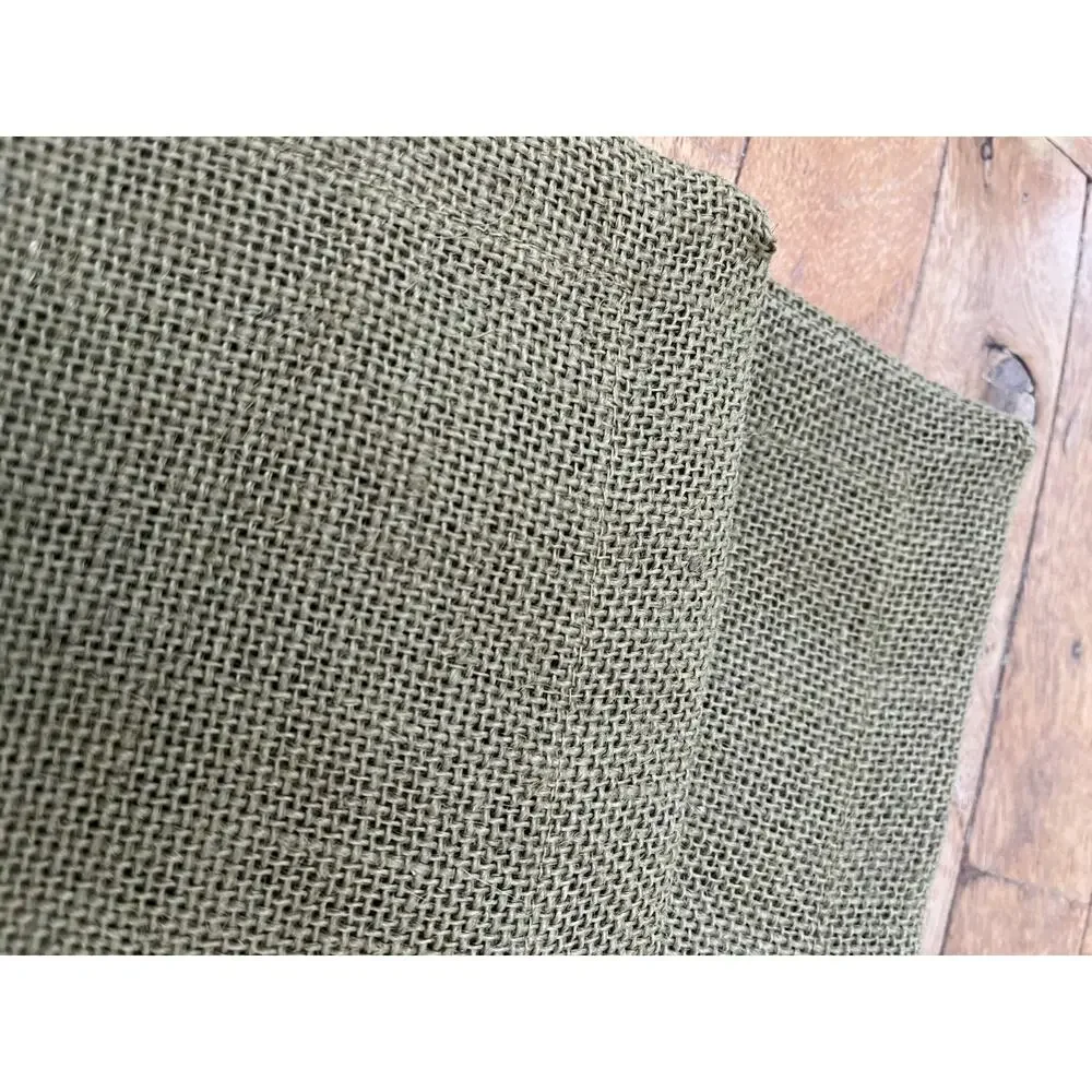 Olive Green Textured Burlap Jute Placemats Set of 4 20